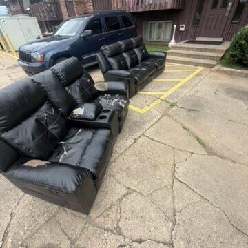 Couches set out for furniture removal