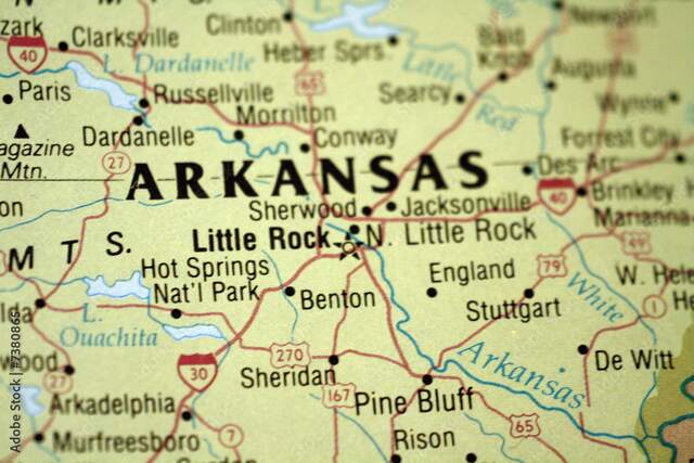 Map of the Arkansas River Valley service area