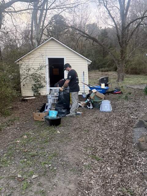 Cleanout at a small outbuilding