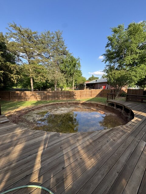 Pool removed and area cleared