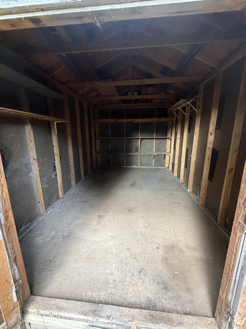 Garage cleared out after a cleanout
